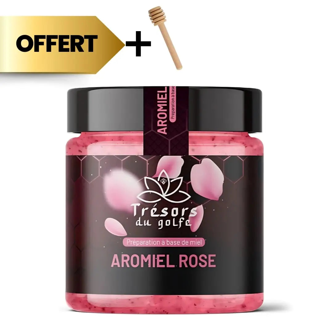 Aromiel Rose de Russie 250G - Miel Rose au Cynorrhodon trésors du golfe